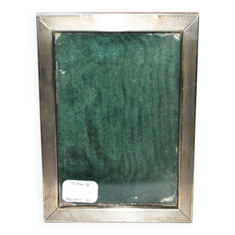 Old Photo Frame in Sterling Silver Hallmark 800 - 11x8 guilloche frame