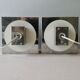 Pair of sconces in smoked Plexiglas by Jocelyne Trocmé model "disco"