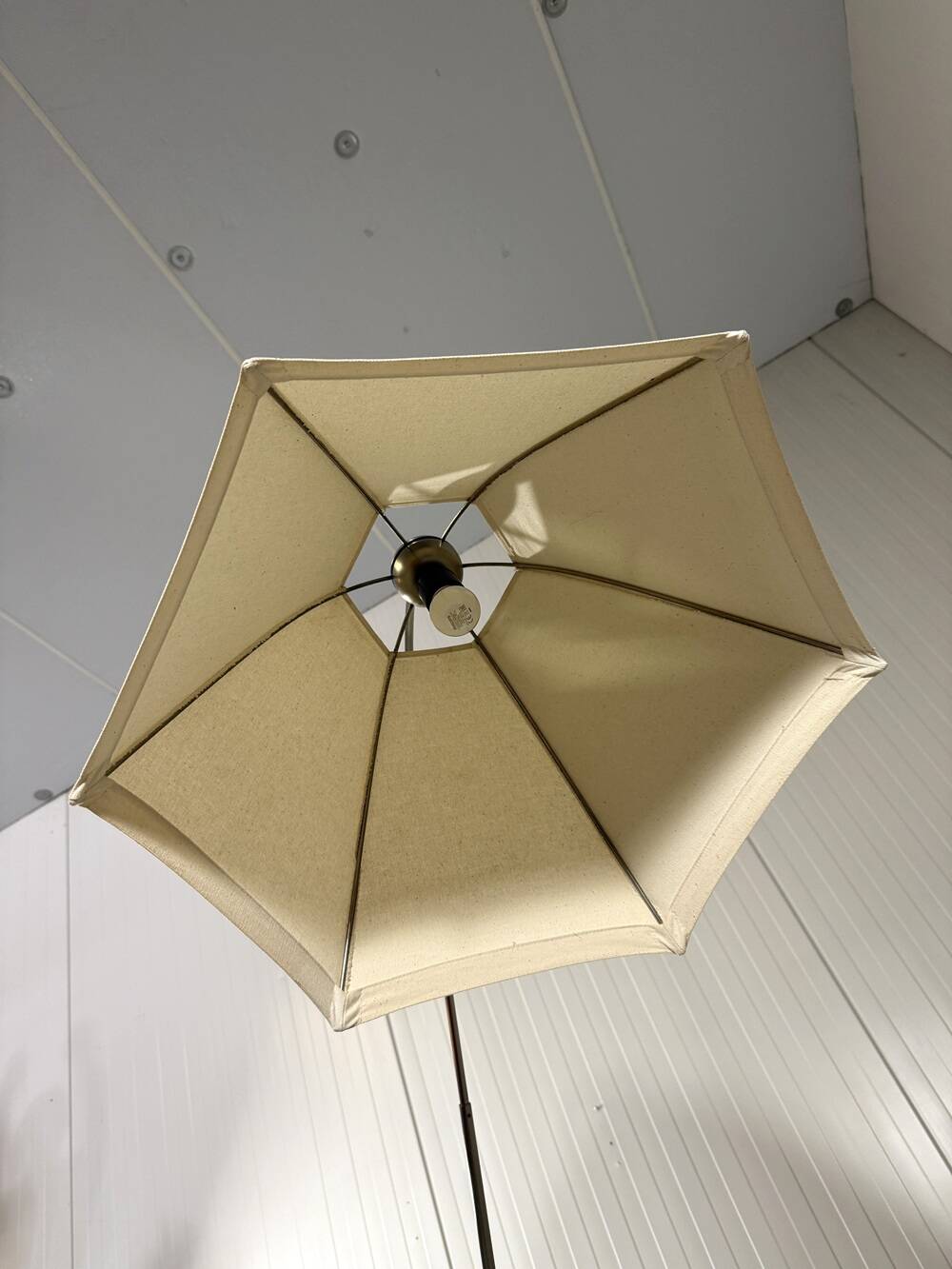 Counter balance floor lamp umbrella lamp shade 1970-80’s