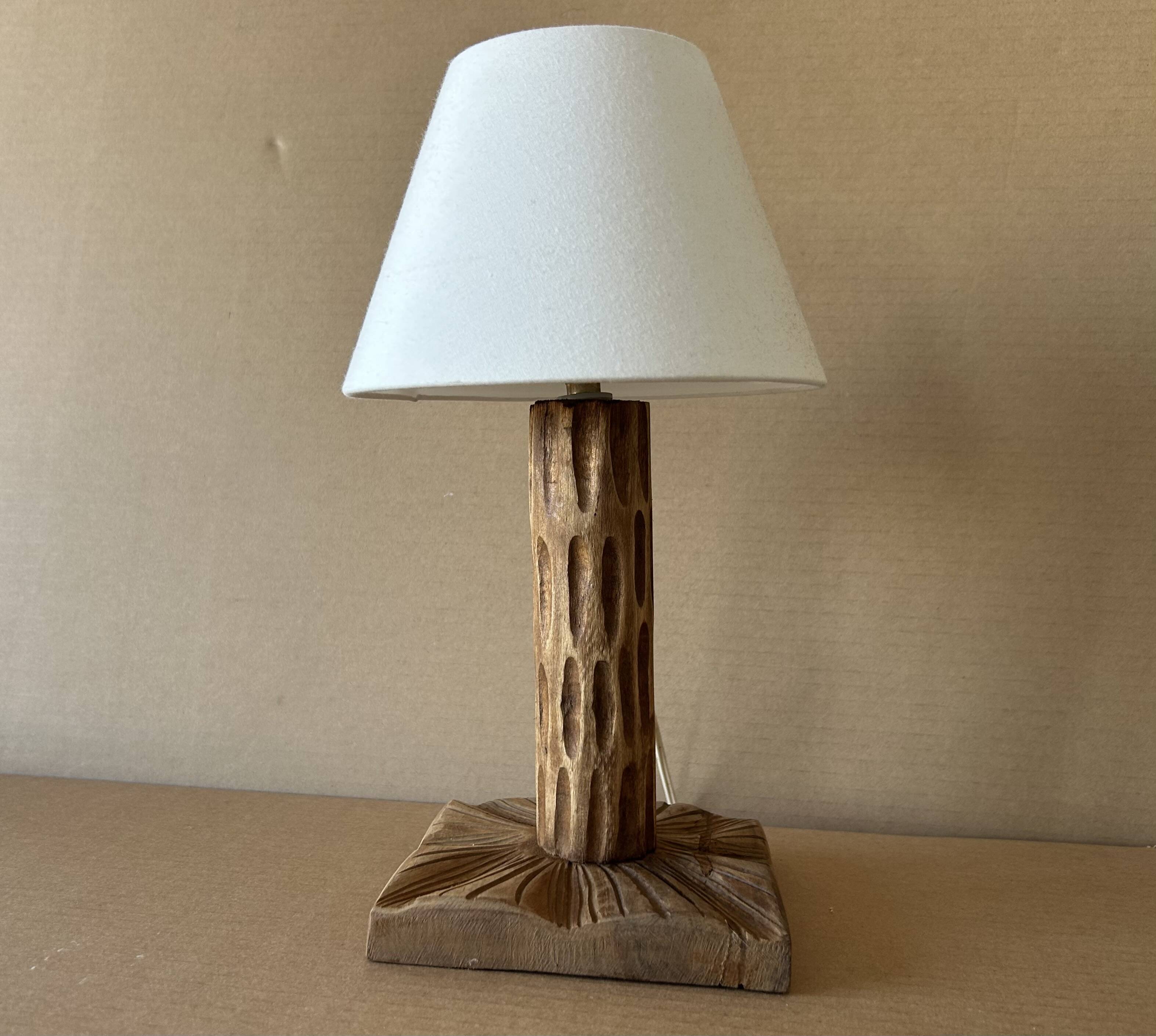 Vintage wooden table lamp
