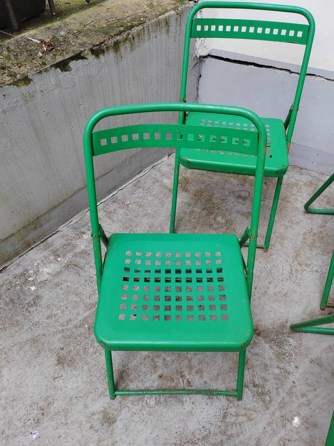 Public garden folding chair