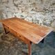 Old French rustic coffee table in cherry wood.