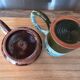 Duo de mugs artisanaux style "Fat Lava" / Vallauris