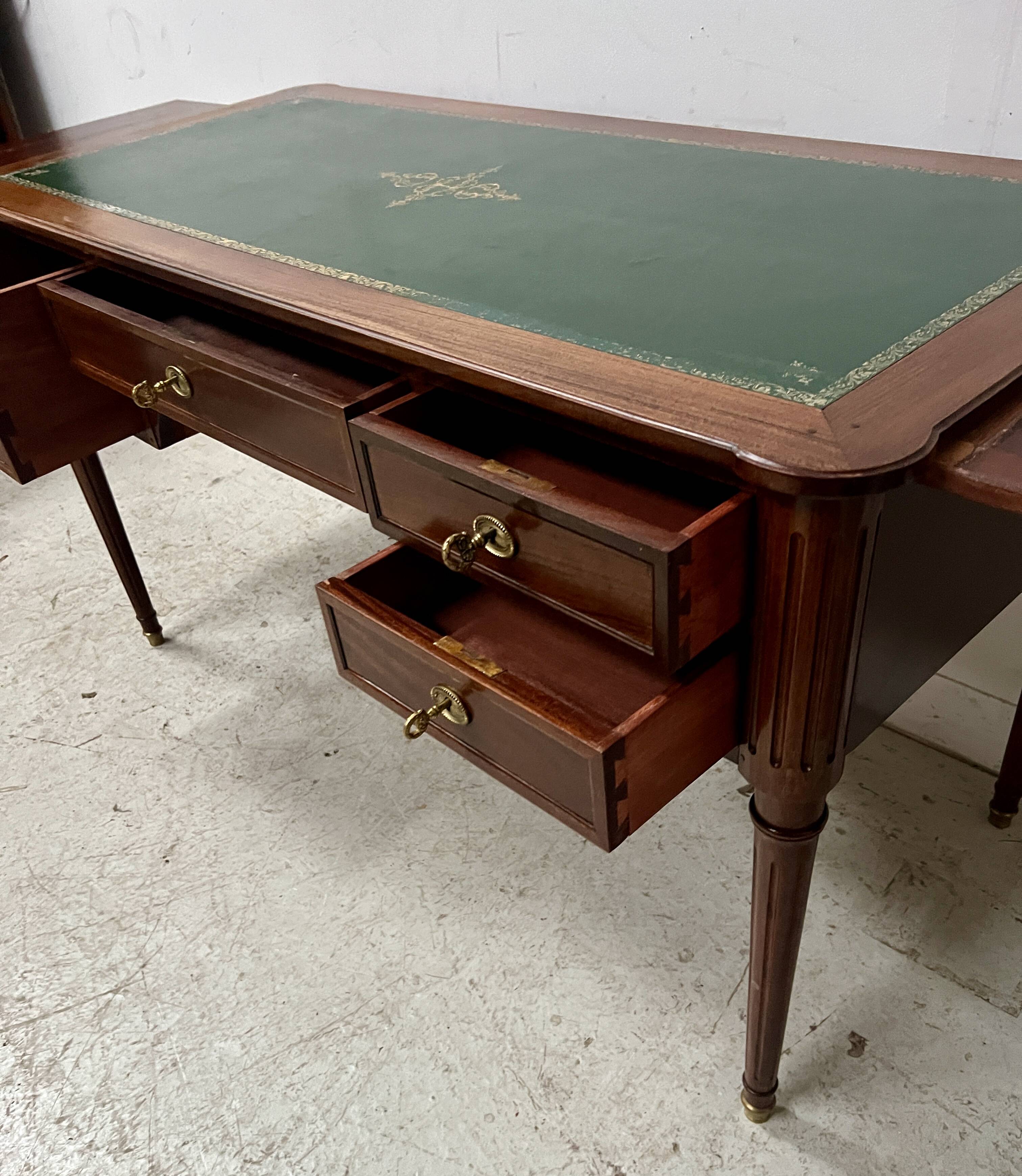 Louis XVI style mahogany desk, 20th century.