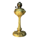 Beautiful and old oil lamp in gilded bronze, attributed to Georges Leleu