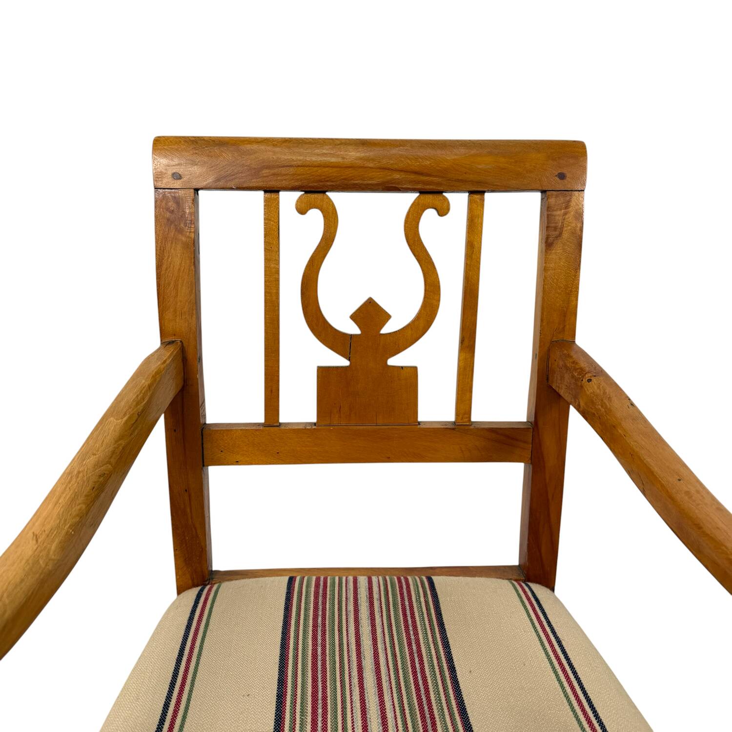 Dutch Empire Lyre Back Armchair in Cherrywood