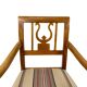 Dutch Empire Lyre Back Armchair in Cherrywood