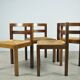 Modern vintage wenge dining chairs by OV Rotterdam, 1970s