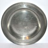 Old hollow plate dish in Tin "Koch Blockzinn"