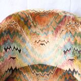 Multicolored velvet toad armchair