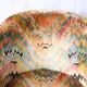 Fauteuil crapaud en velours multicolore