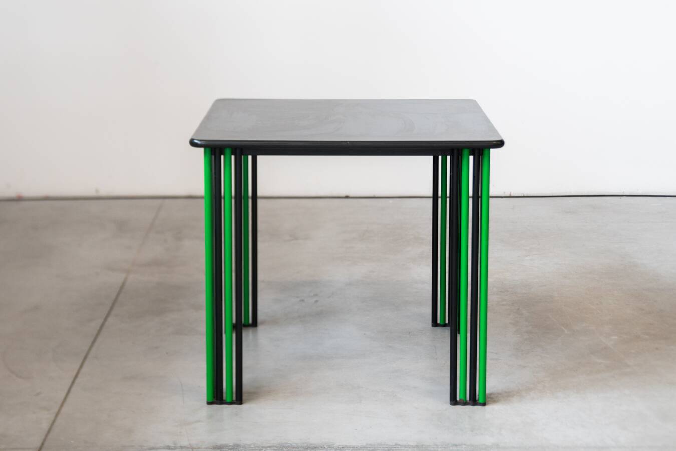 1980s Vintage Black and Green Dining Table – Bold Italian Design
