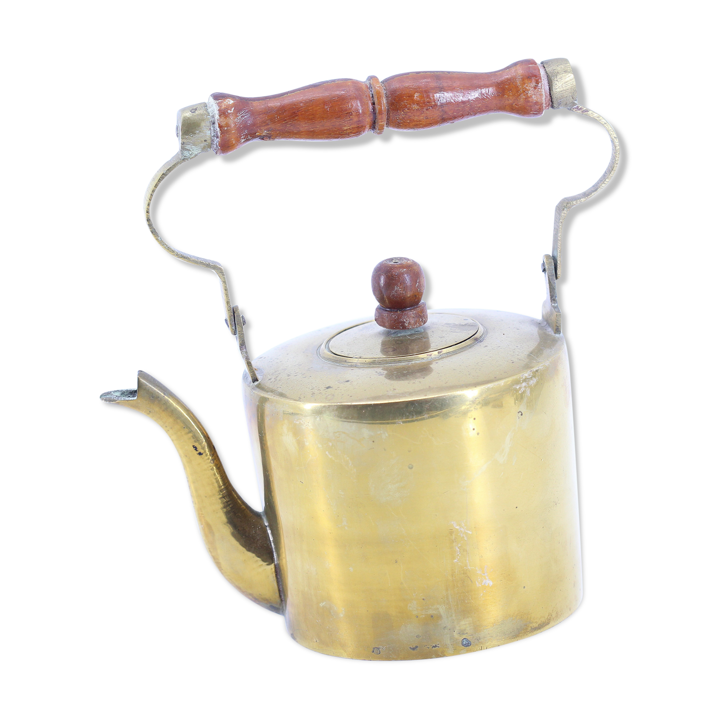 Old brass kettle