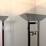 Arte Lumen floor lamps chrome & brass 1970’s, set of 2