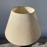 Turned wood lamp with rings