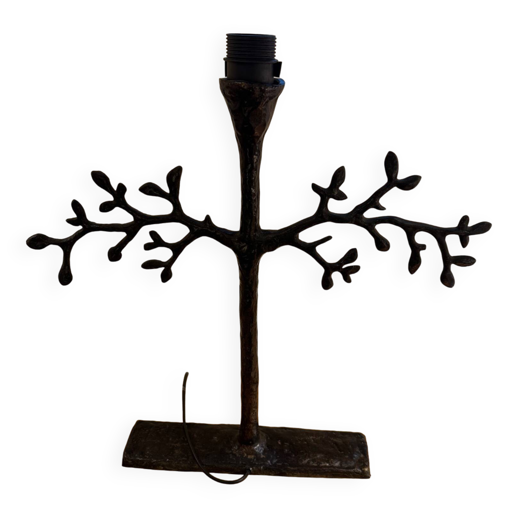 Pied de lampe "Olivier" en bronze patiné Vila Alys