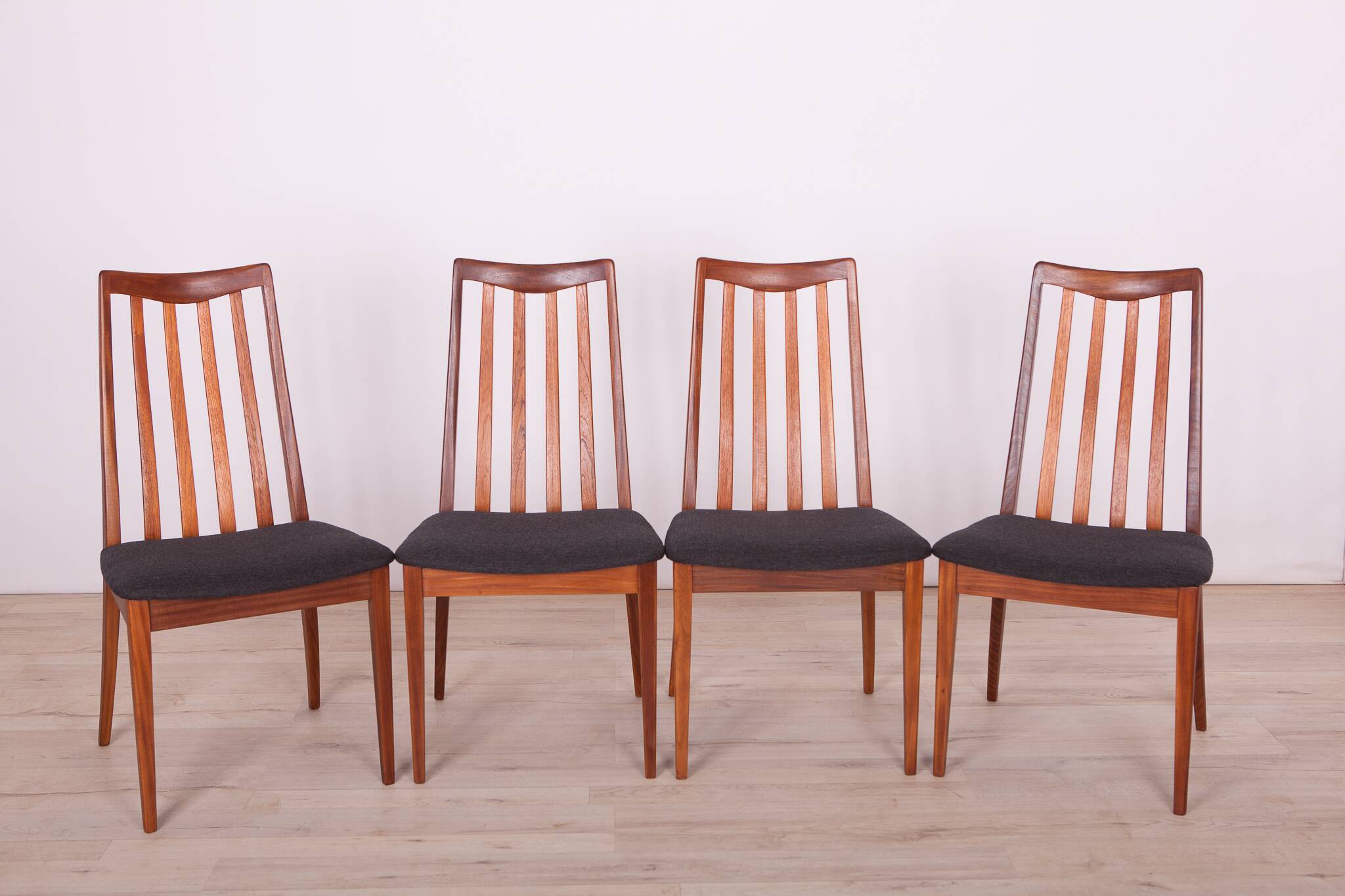 Vintage Teak & Fabric Dining Chairs by Leslie Dandy for G-Plan, 1960s, Set of 4
