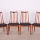 Chaises de salle à manger vintage en teck et tissu par Leslie Dandy pour G-Plan, années 1960, lot de 4