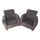 Pair of club armchairs