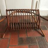 Porte revues en rotin vintage