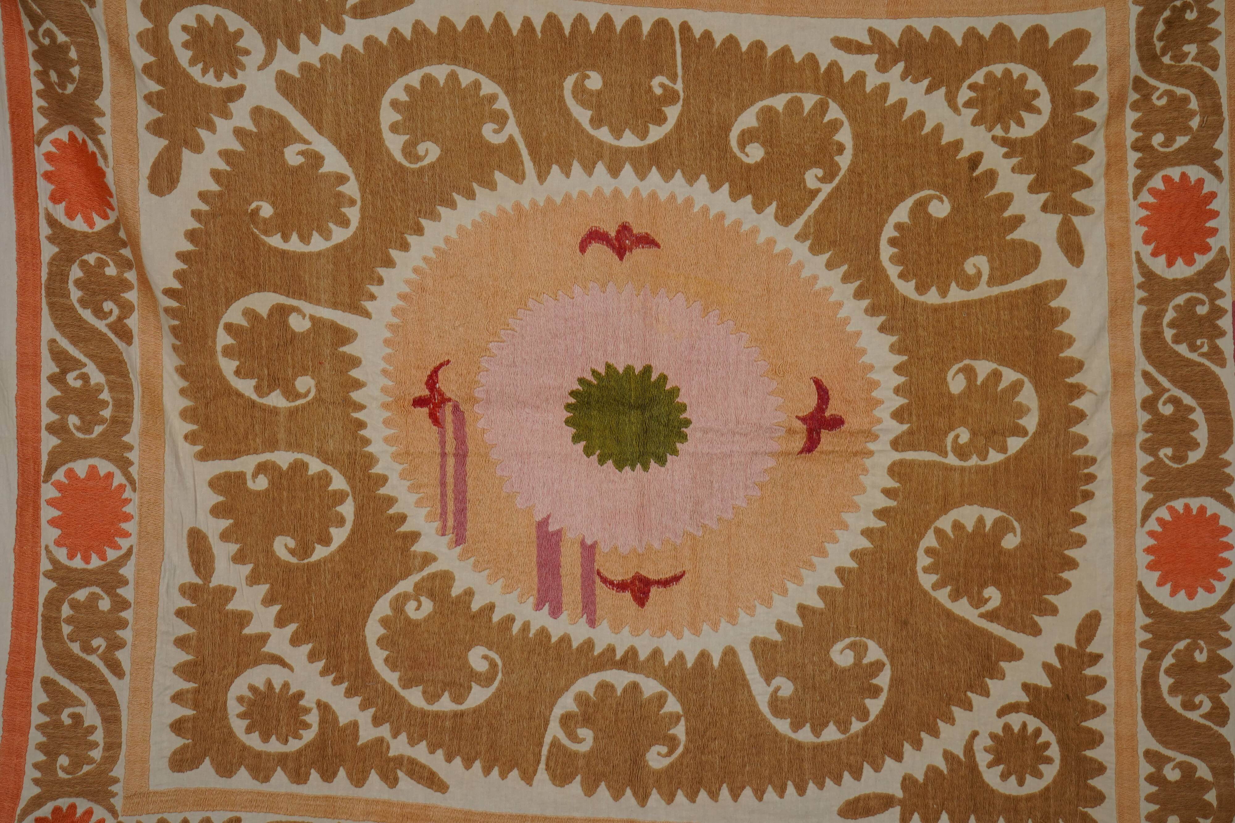 Vintage Turkish hand-knotted rug 126x138 cm