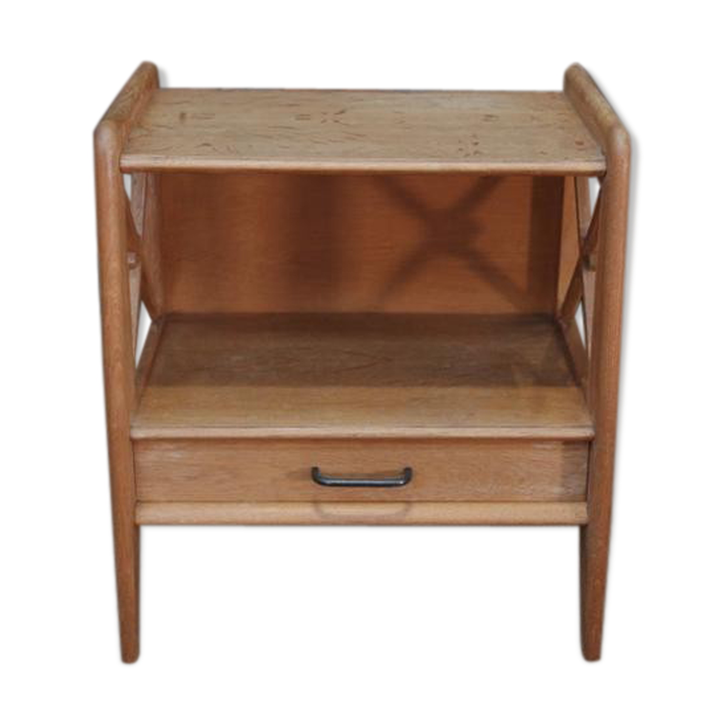 1950 vintage oak bedside table