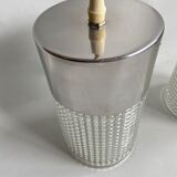 Hanging in chiseled glass and chrome metal