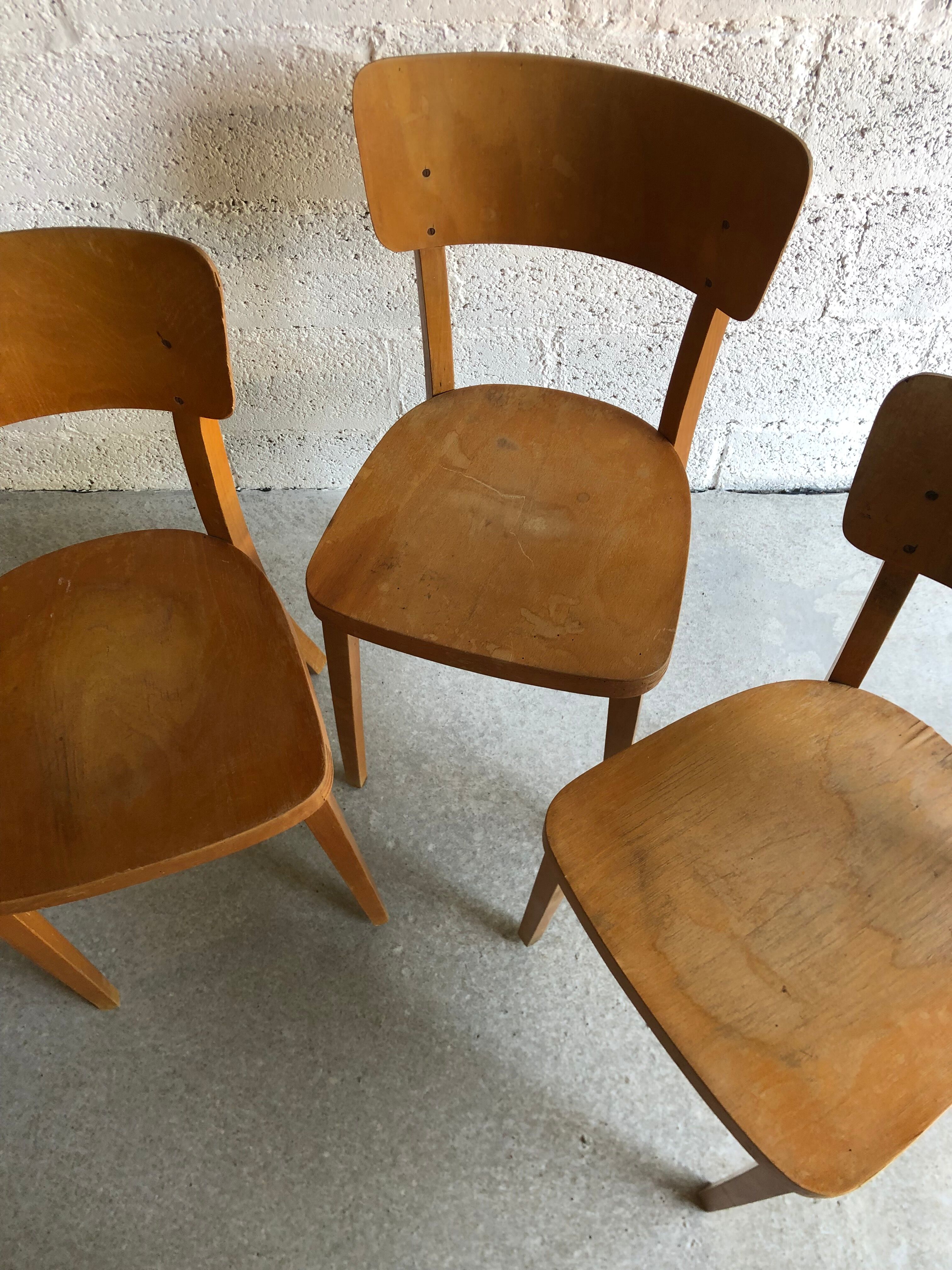3 chaises bistrot Thonet