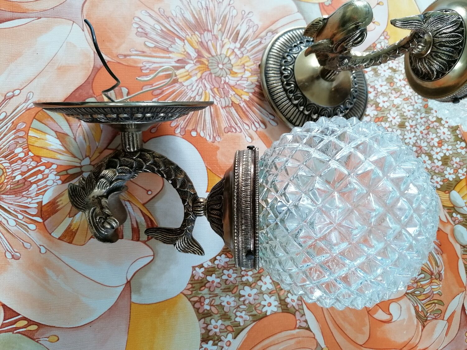 Pair of dolphin/fish sconces