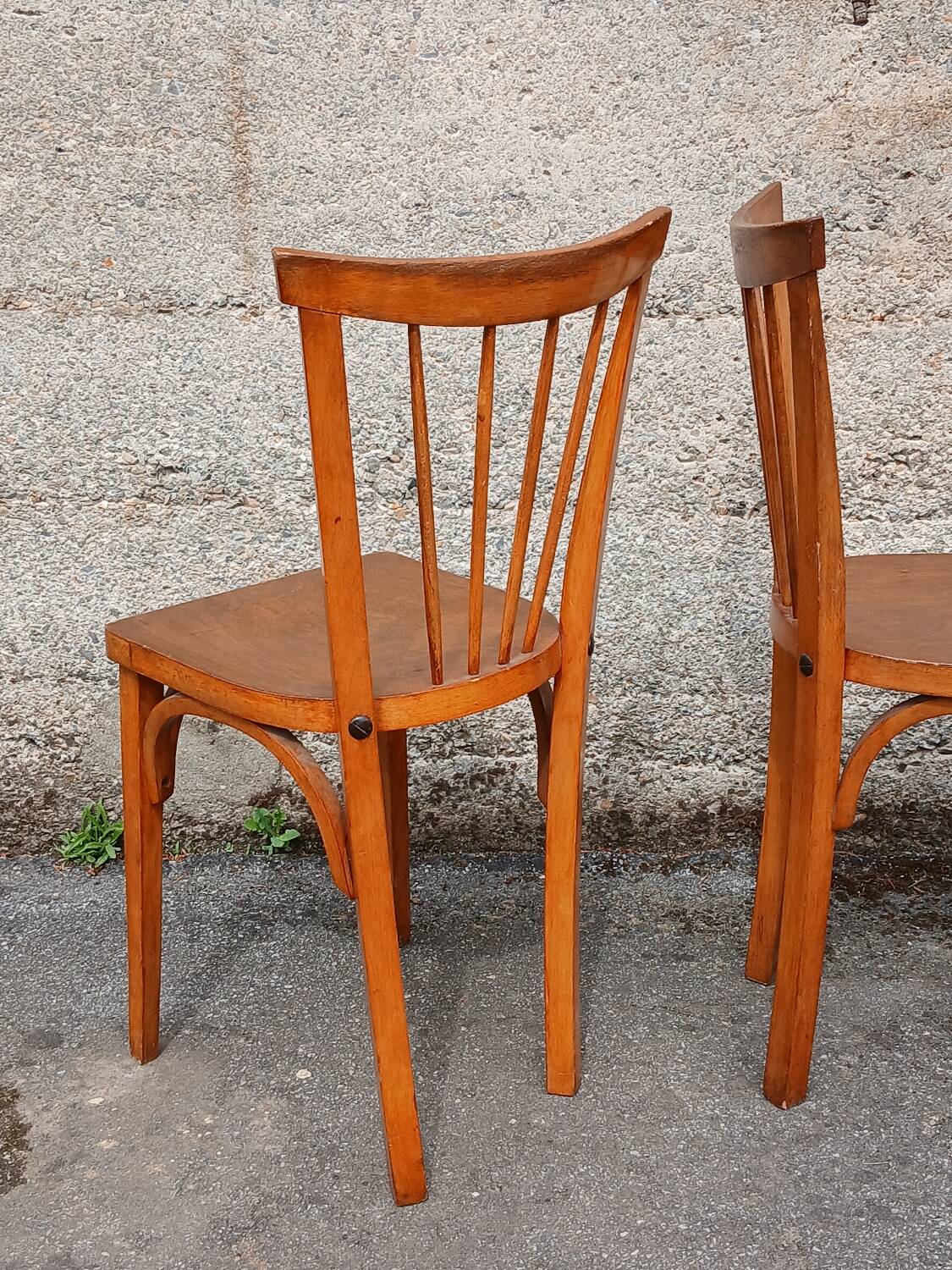 Pair of 1950s bistro chairs