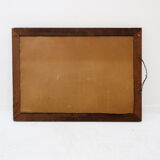 Mirror with coloured glass frame, Italy, circa 1950.