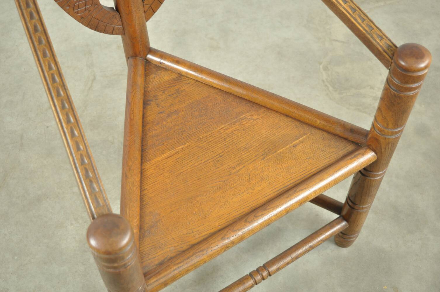 Pair of vintage antique Scandinavian oak Monk chairs, Sweden 1950s