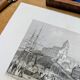 Vintage engraving of Le Tréport, Normandy. Printed in 1844.
