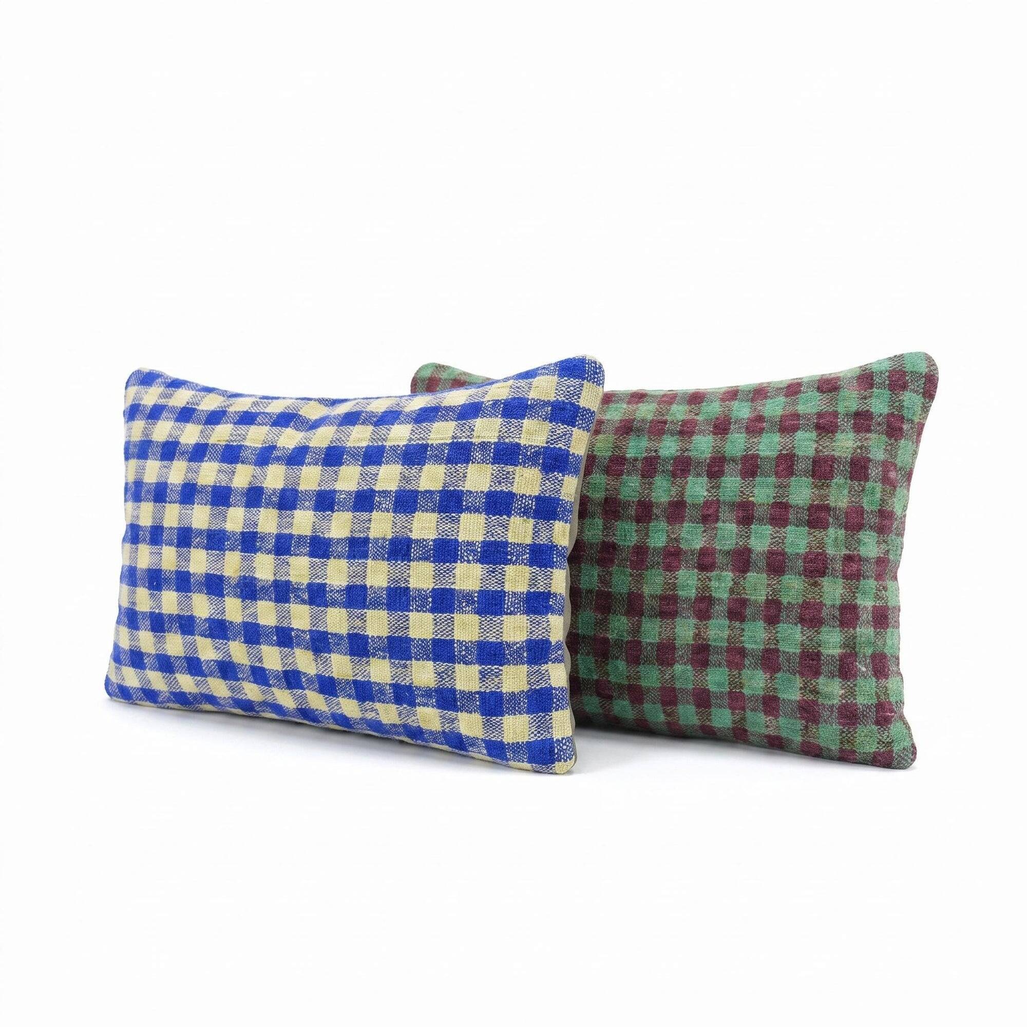 Set of 2 vintage kilim cushion covers 41x61 cm
