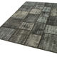 Handmade Turkish Overdyed 176 cm x 242 cm Black Patchwork Carpet