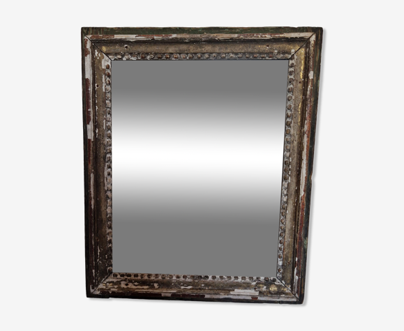 Miroir XIXème shabby chic 34 x 29 cm