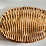 Vintage rattan presentation tray