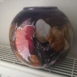 Painted ceramic vase S.E.C Italy