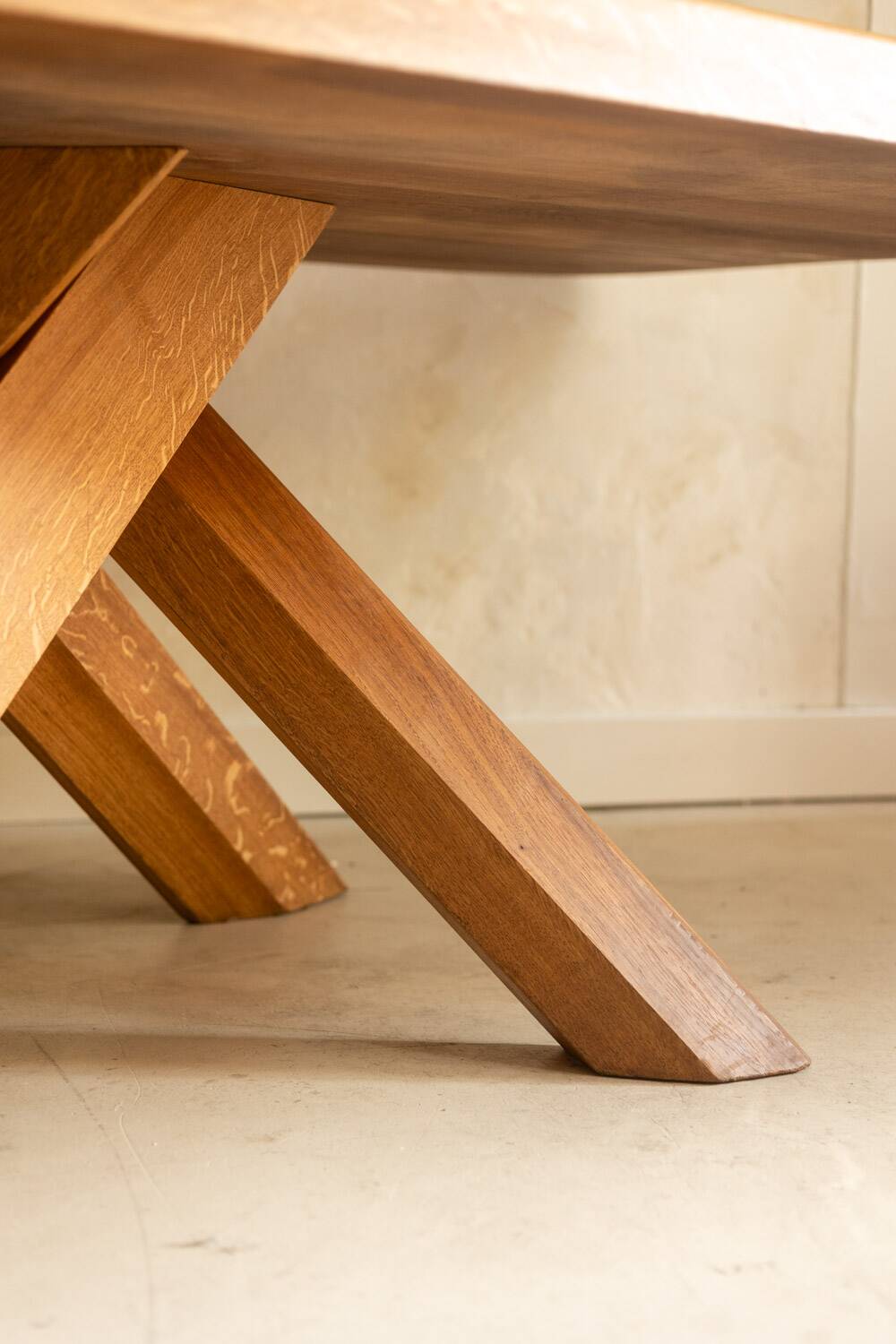 Pierre Chapo. Dining table model "T35D", in light oak.
