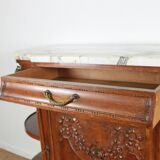 Half-moon shaped serving trolley