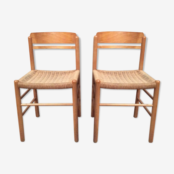 Vintage rope wooden chairs