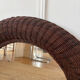 Mid-century wicker and rattan mirror