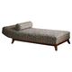 Art Deco daybed, reupholstered in vintage fabric, Danish cabinetmaker, 1940s.