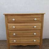 Commode en chêne 4 tiroirs