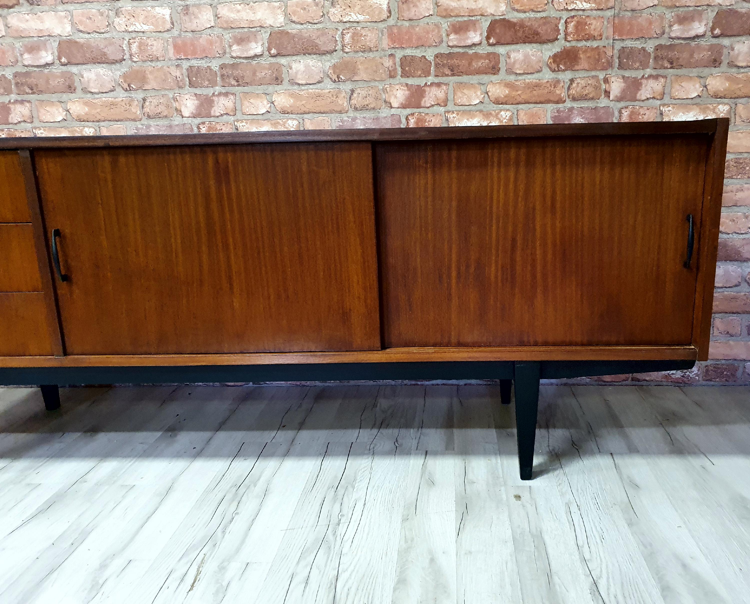 Renovated chest of drawers, Violetta sideboard, 1970s Poland