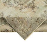 Anatolian handwoven vintage 1970s beige carpet 160 cm x 264 cm