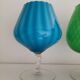 Lot de 2 vases en opaline italienne Empoli
