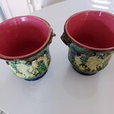 Pair of Caches Pots old Slurry