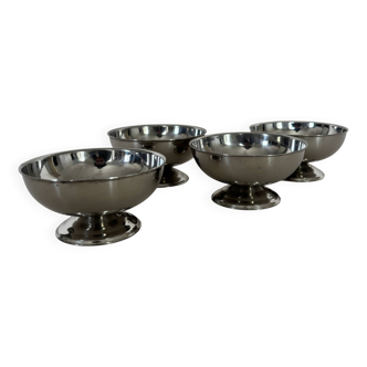 Set of 4 stainless steel cups