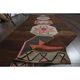 1970s Vintage Turkish Handmade Wool & Cotton Brown Runner Rug  148x426